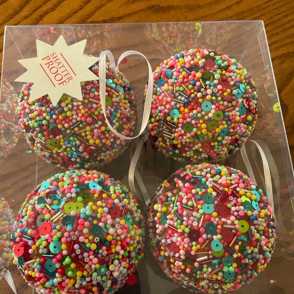 NIB Sweets & Treats Holiday Ball Ornaments, Set of 6 - Picture 1 of 3